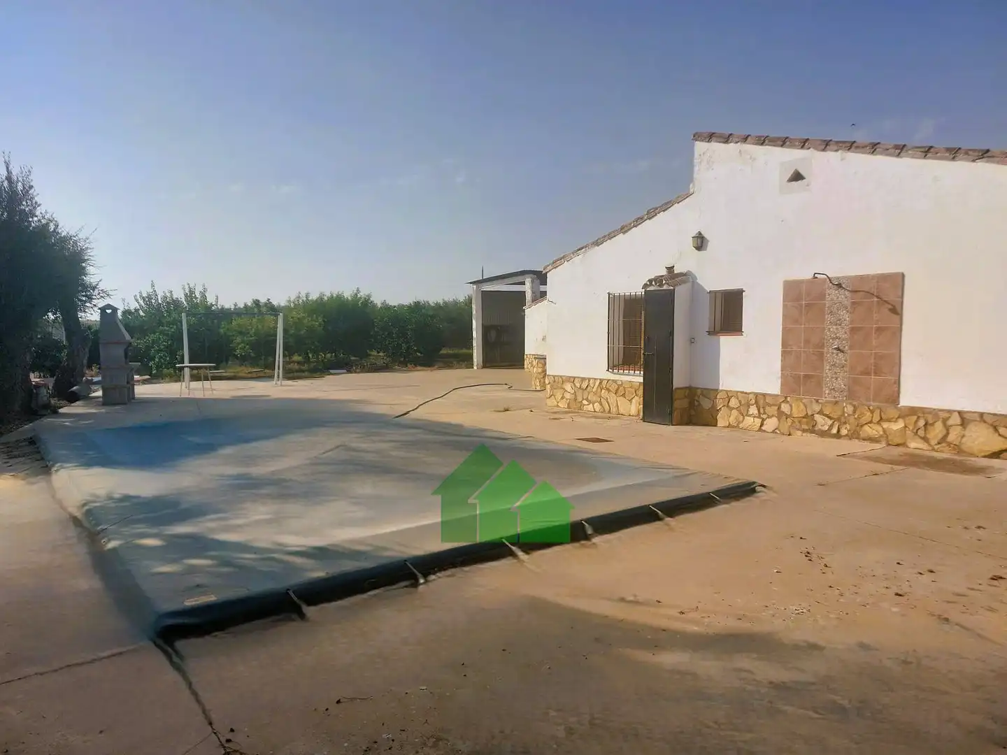 Vista exterior de Casa o chalet de alquiler en Valdelacalzada con Aire acondicionado, Trastero y Piscina