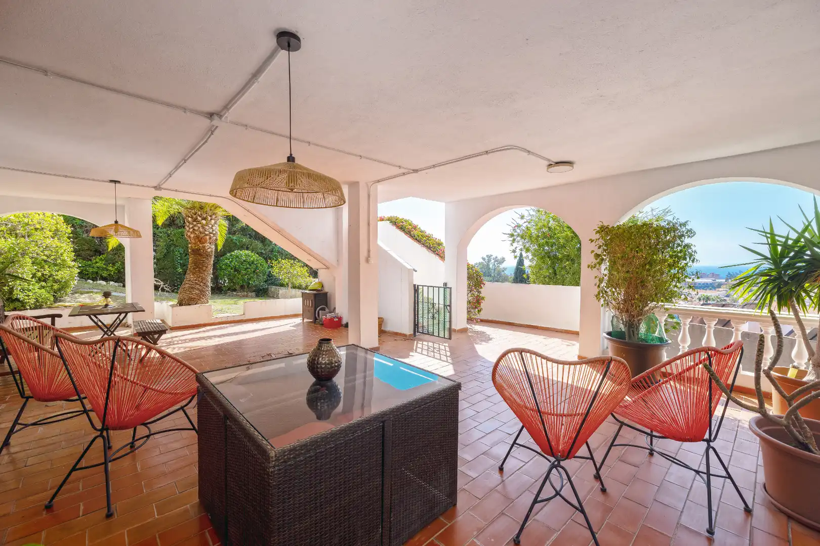 Terrassa de Casa o xalet en venda en Málaga amb Aire condicionat, Calefacció i Jardí privat