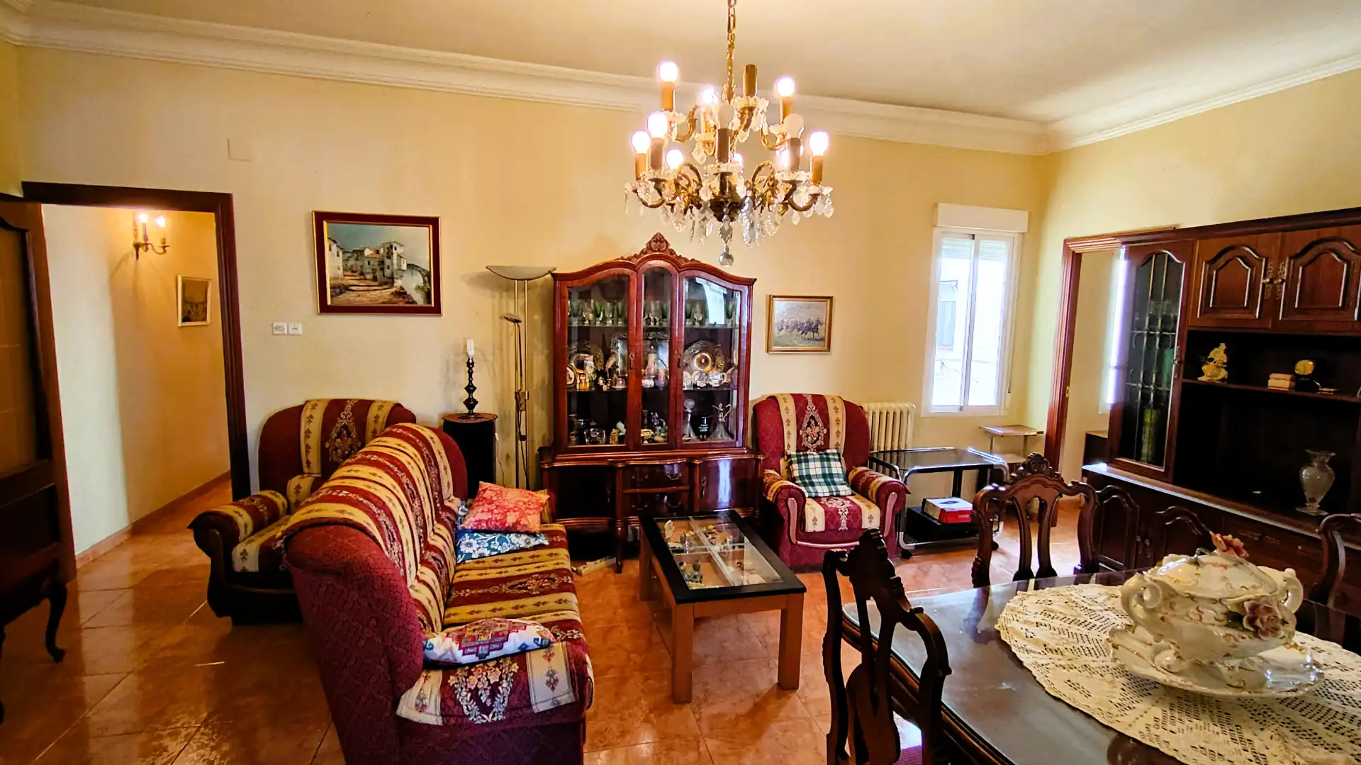 Living room of Flat for sale in Madrid  with Heating, Furnished and Balcony