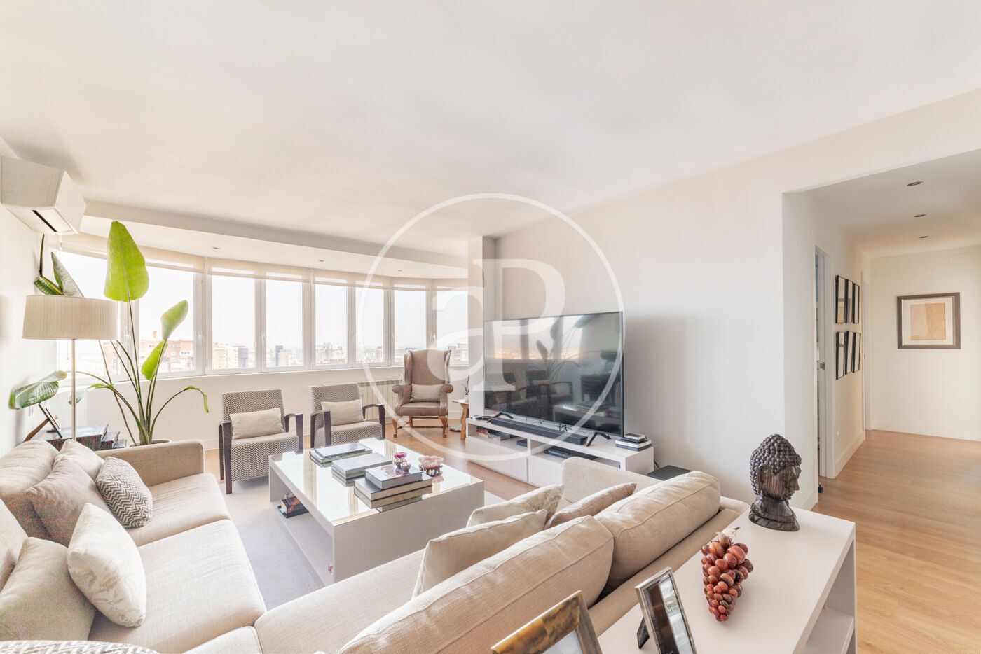 Living room of Attic for sale in  Madrid Capital  with Air Conditioner, Heating and Private garden