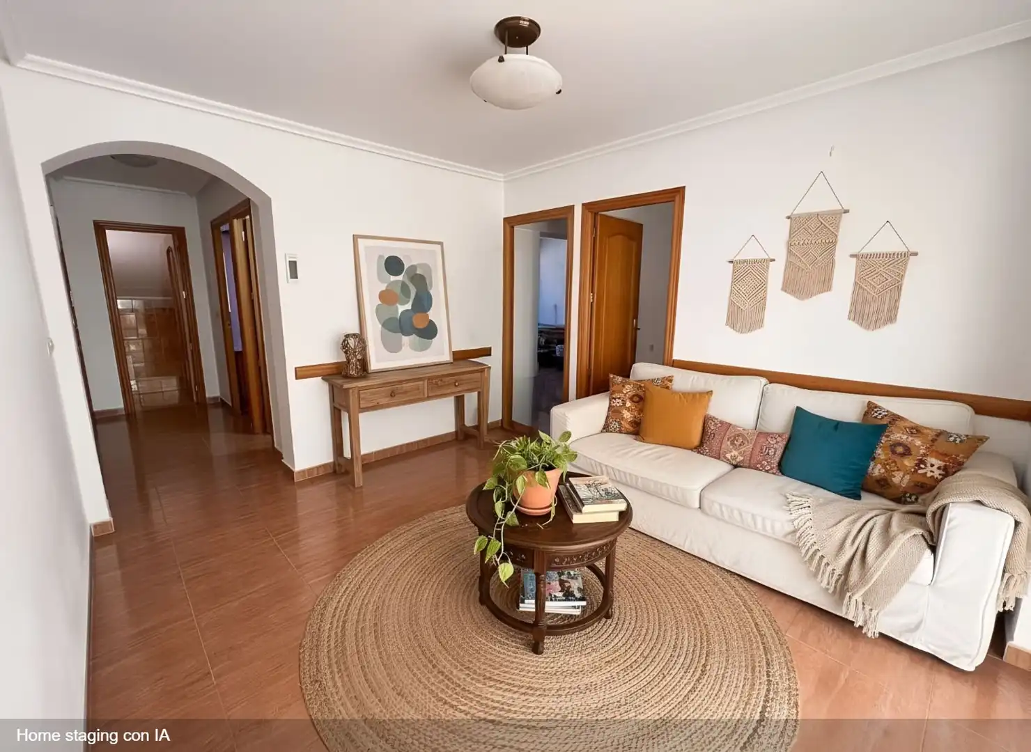 Sala d'estar de Casa adosada en venda en Torrevieja amb Calefacció, Jardí privat i Terrassa