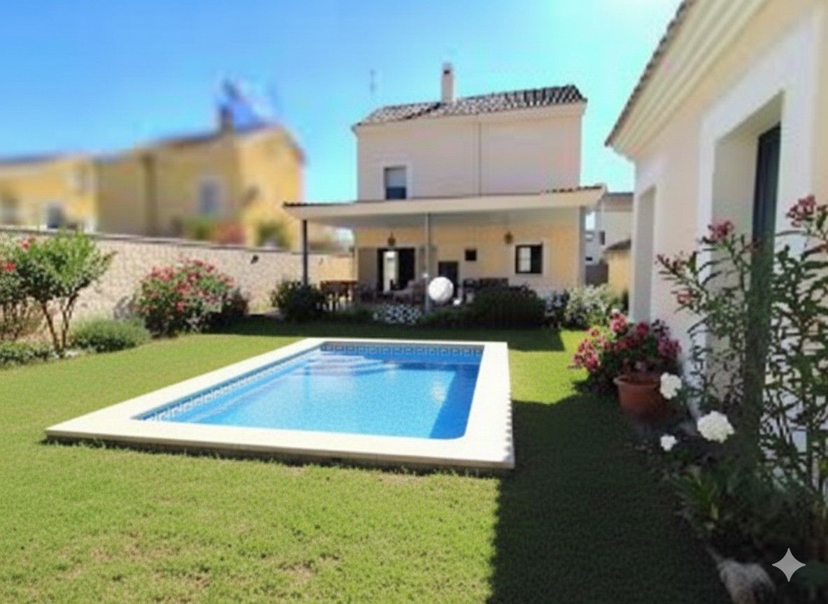Exterior view of House or chalet for sale in Alcalá de Guadaira  with Air Conditioner and Storage room