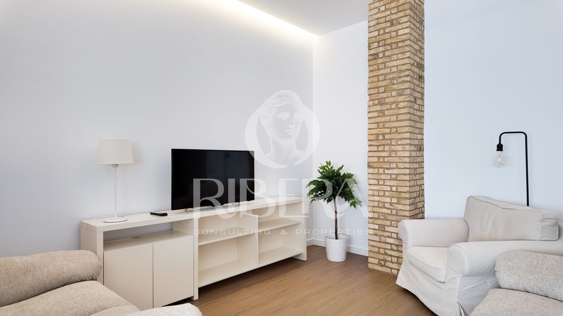 Living room of Flat to rent in  Valencia Capital  with Air Conditioner, Heating and Terrace