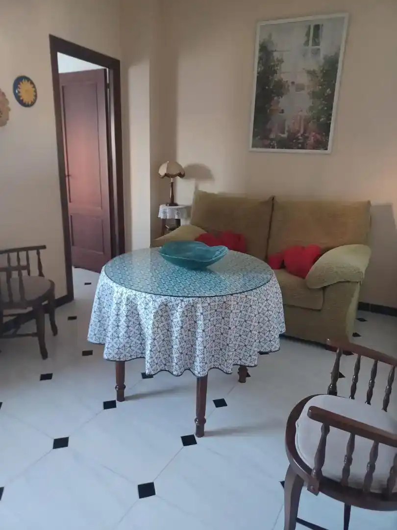 Living room of Flat for share in Dos Hermanas  with Air Conditioner, Furnished and Washing machine