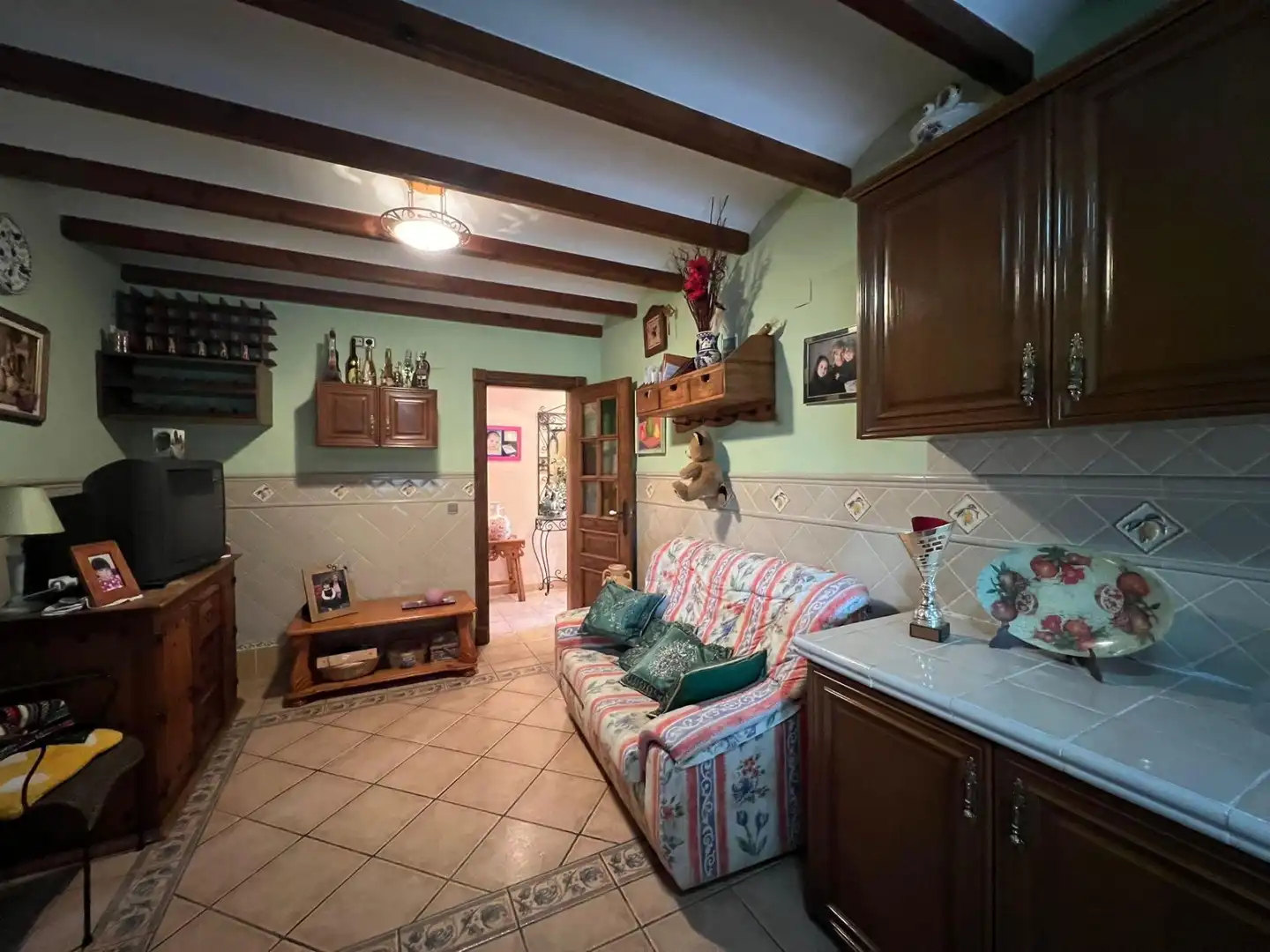 Cuina de Casa o xalet en venda en Elche / Elx amb Jardí privat, Terrassa i Piscina