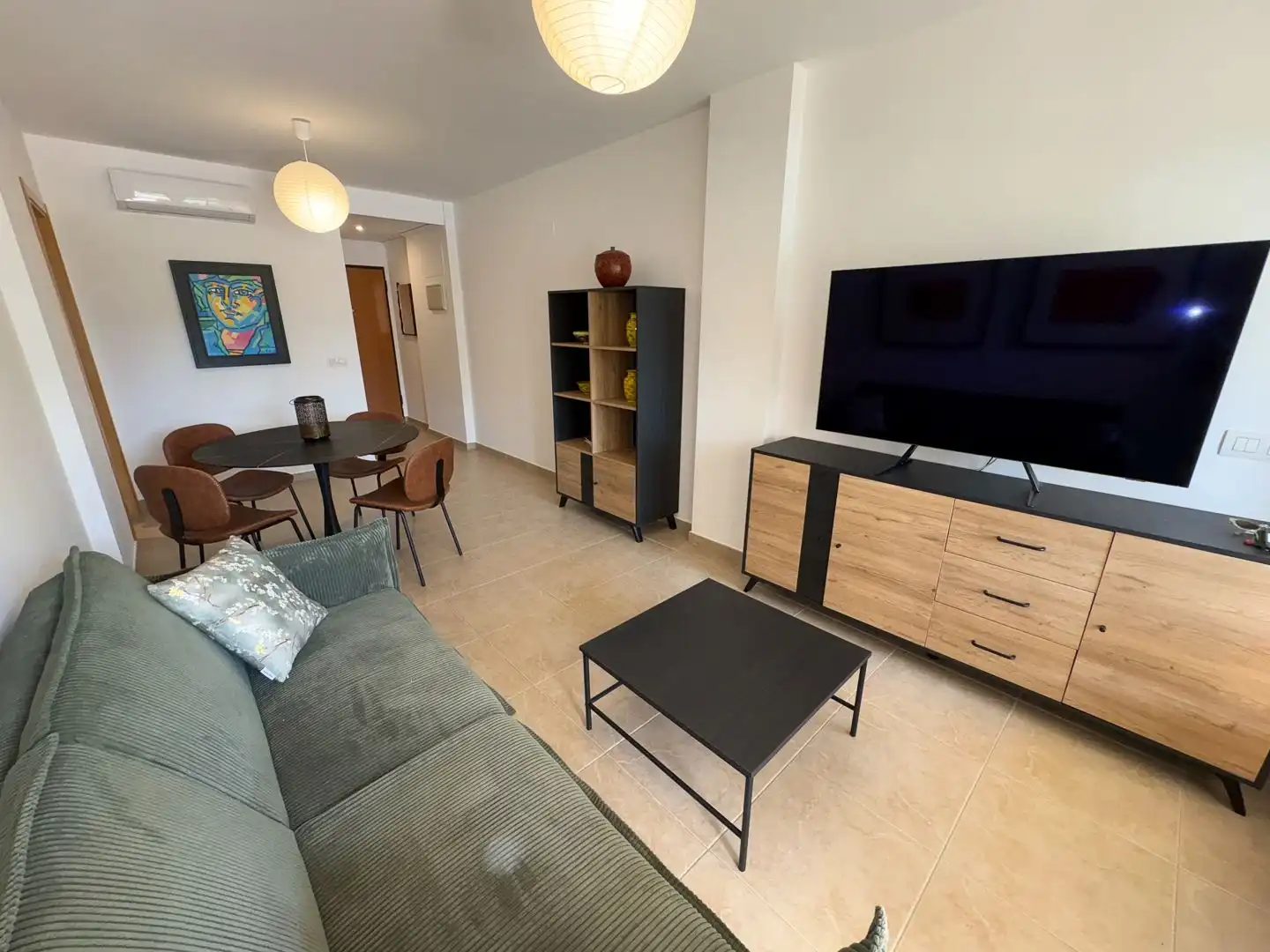 Sala d'estar de Apartament en venda en Dénia amb Aire condicionat, Calefacció i Jardí privat