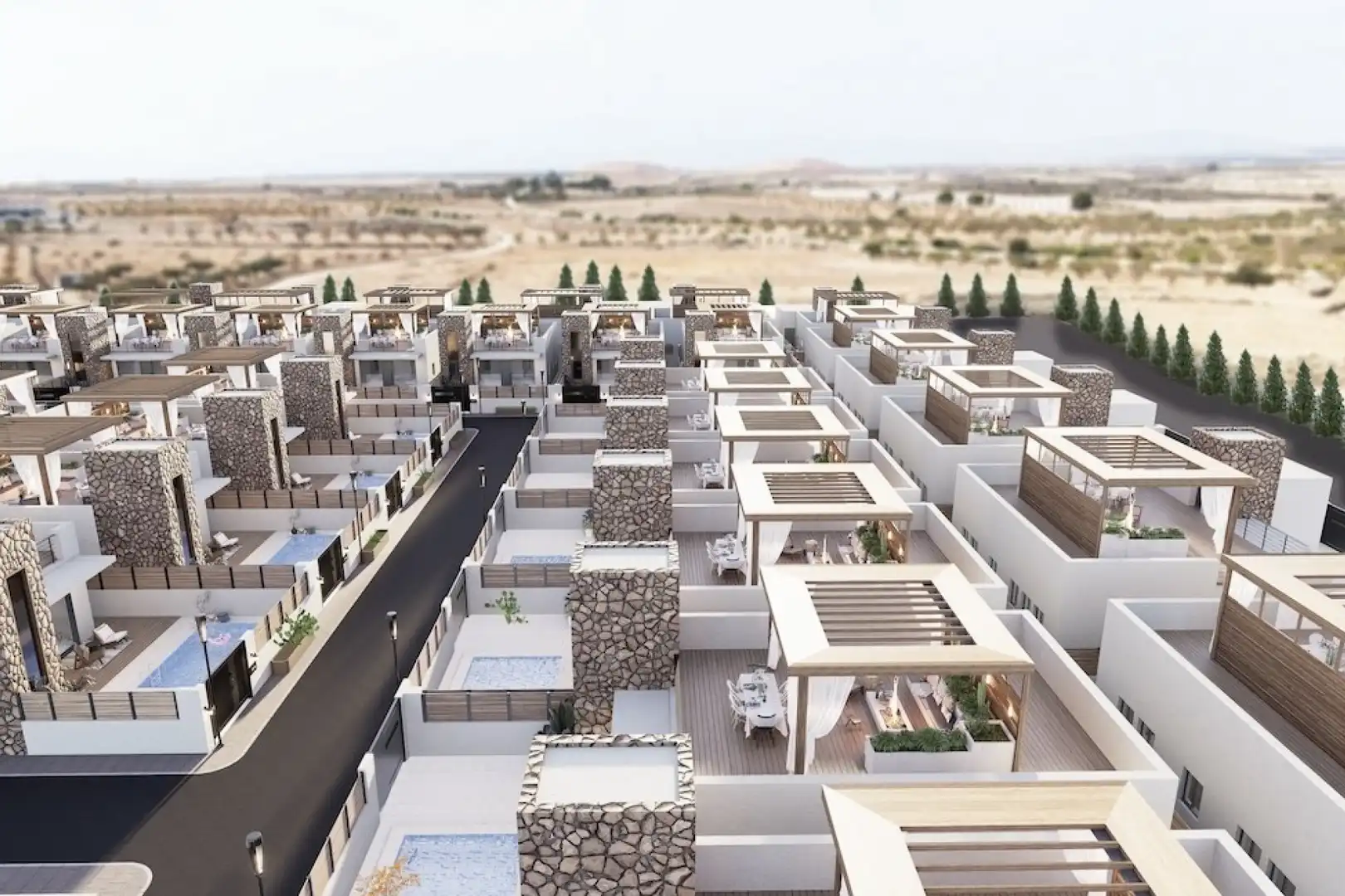 Exterior view of Flat for sale in Fuente Álamo de Murcia  with Air Conditioner, Private garden and Terrace