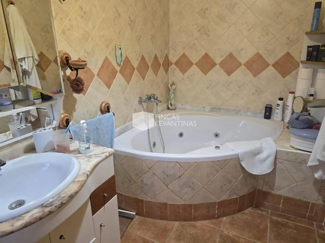 Bany de Casa o xalet en venda en Alicante / Alacant amb Jardí privat, Terrassa i Piscina