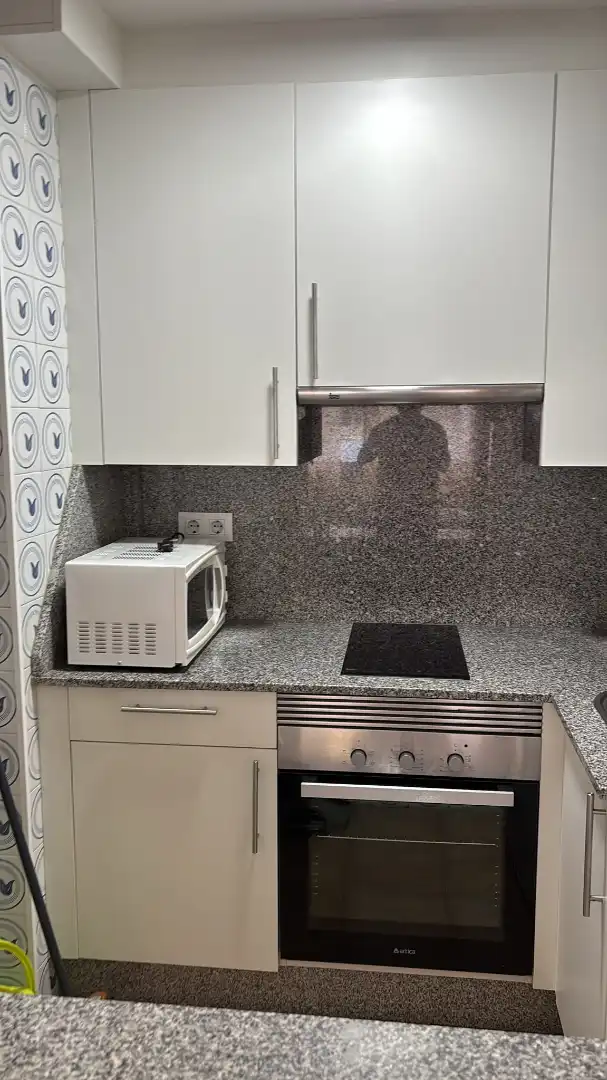 Cuina de Apartament de lloguer en Vigo  amb Calefacció, Parquet i Moblat