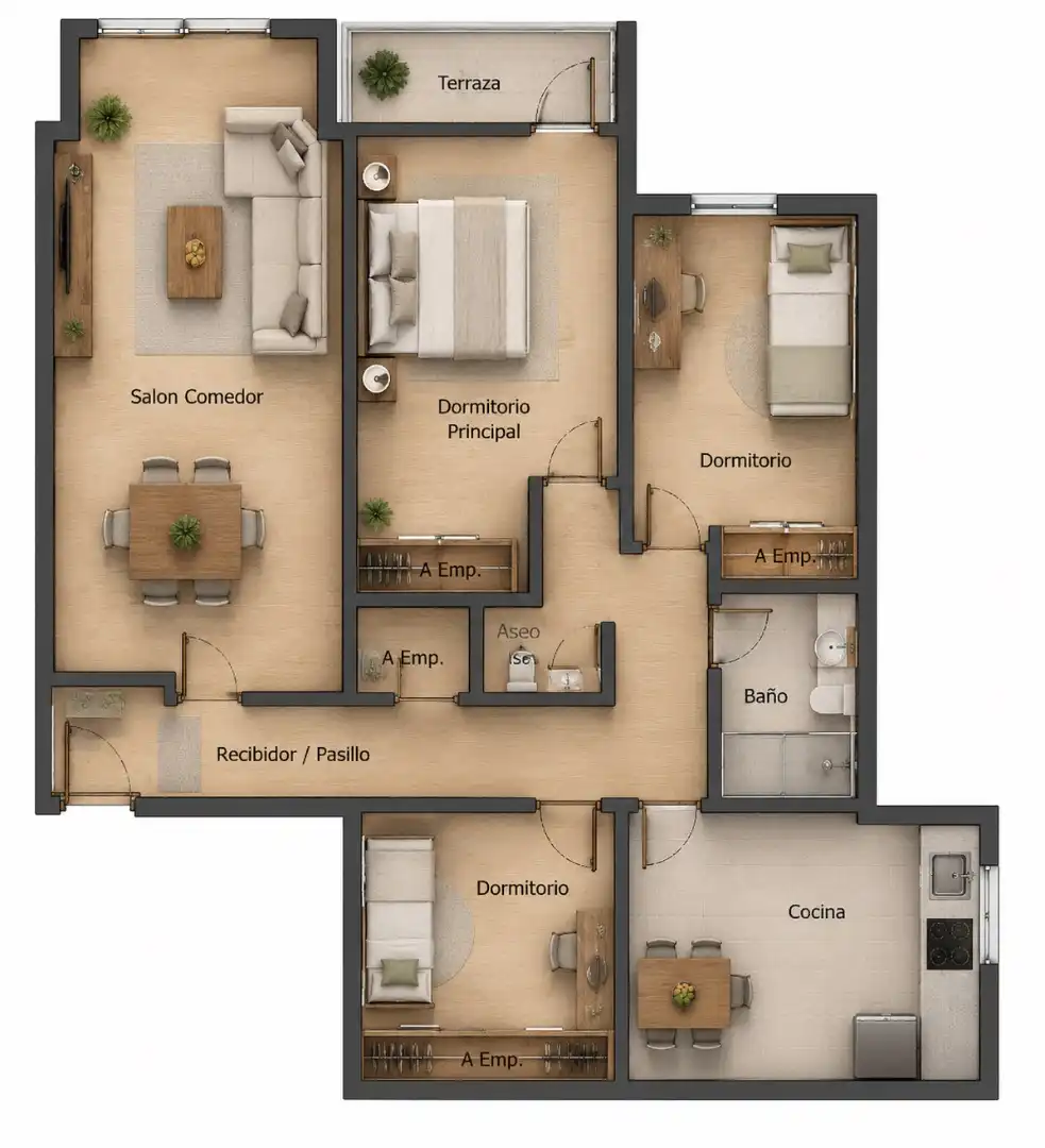 Piso en venta en Leganés con Aire acondicionado, Calefacción y Terraza