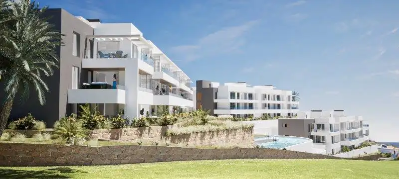 Exterior view of Flat for sale in Manilva  with Air Conditioner, Heating and Private garden