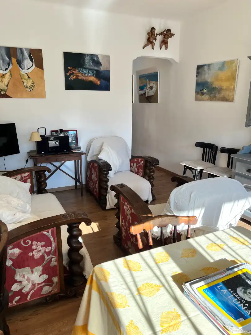 Sala d'estar de Casa adosada en venda en Torredembarra amb Aire condicionat, Jardí privat i Terrassa