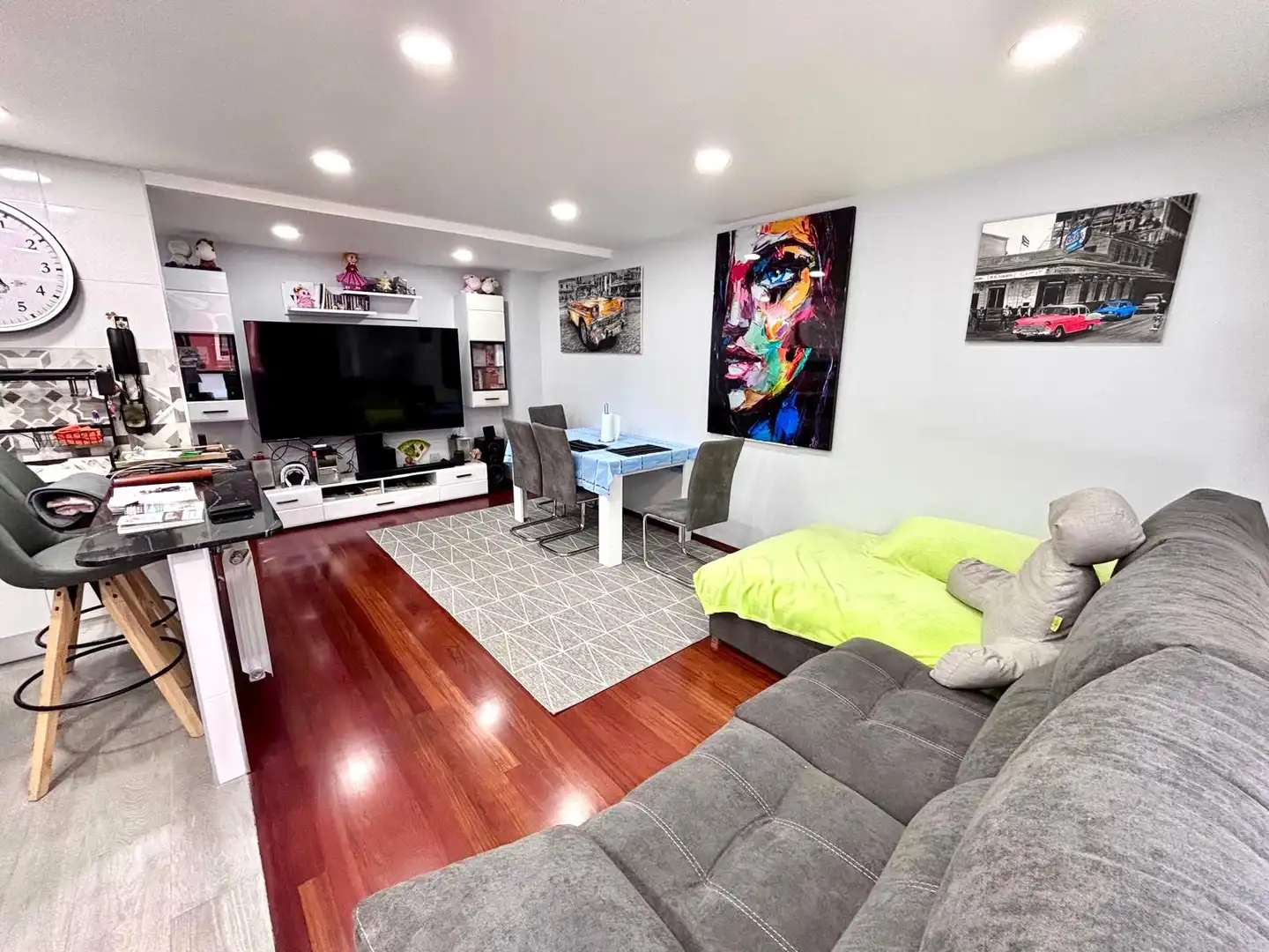 Sala de estar de Piso en venta en Gijón  con Calefacción, Parquet y Terraza