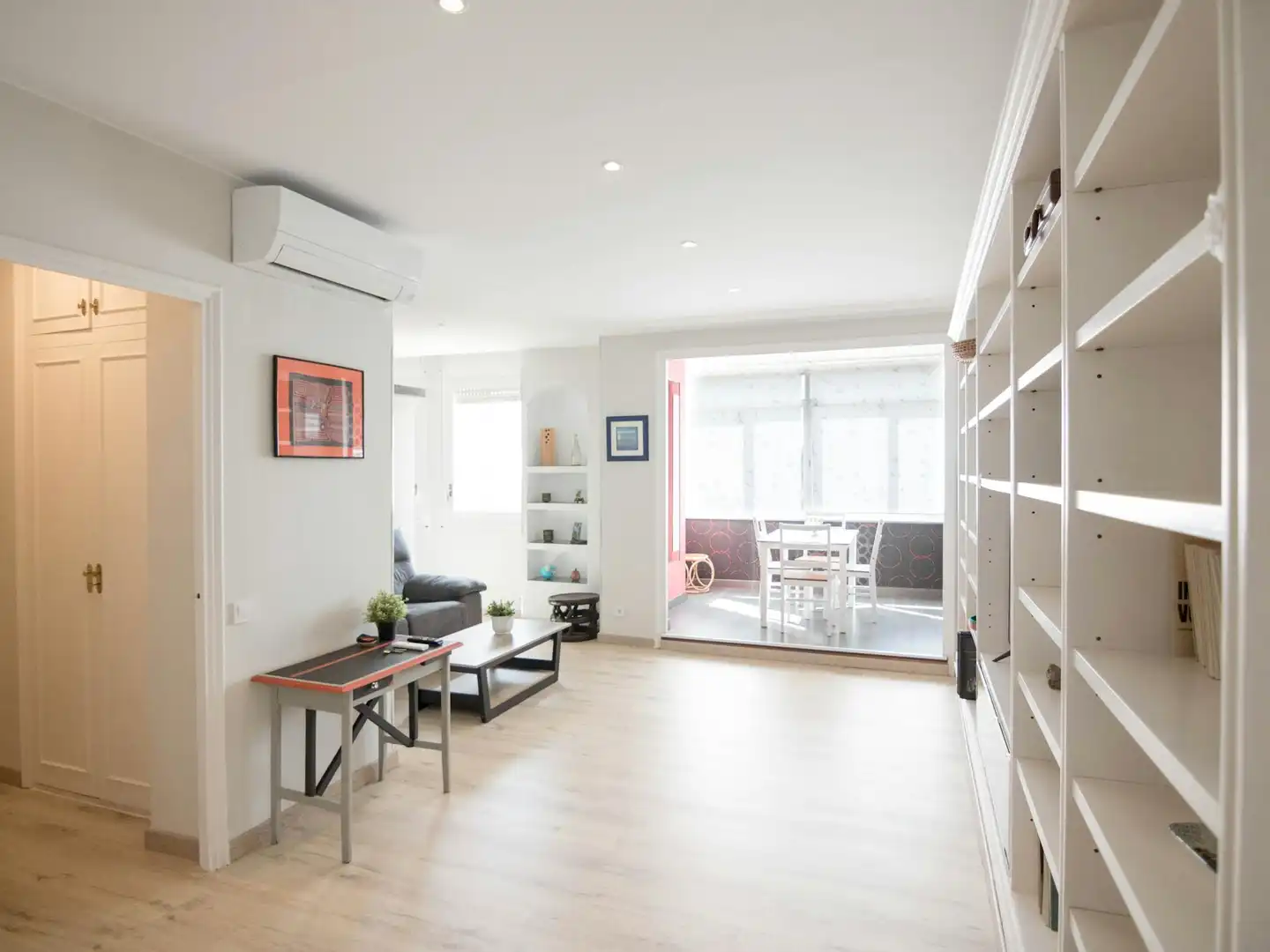 Wohnzimmer von Wohnung zur Miete in Barcelona mit Klimaanlage, Heizung und Möbliert