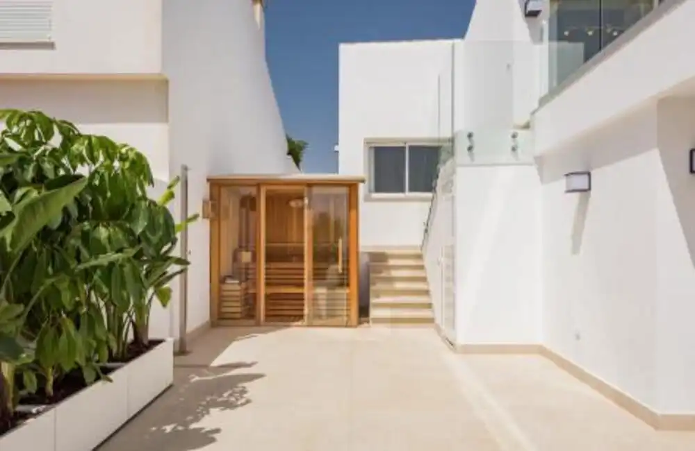 Terraza de Casa o chalet en venta en Estepona con Aire acondicionado, Jardín privado y Terraza