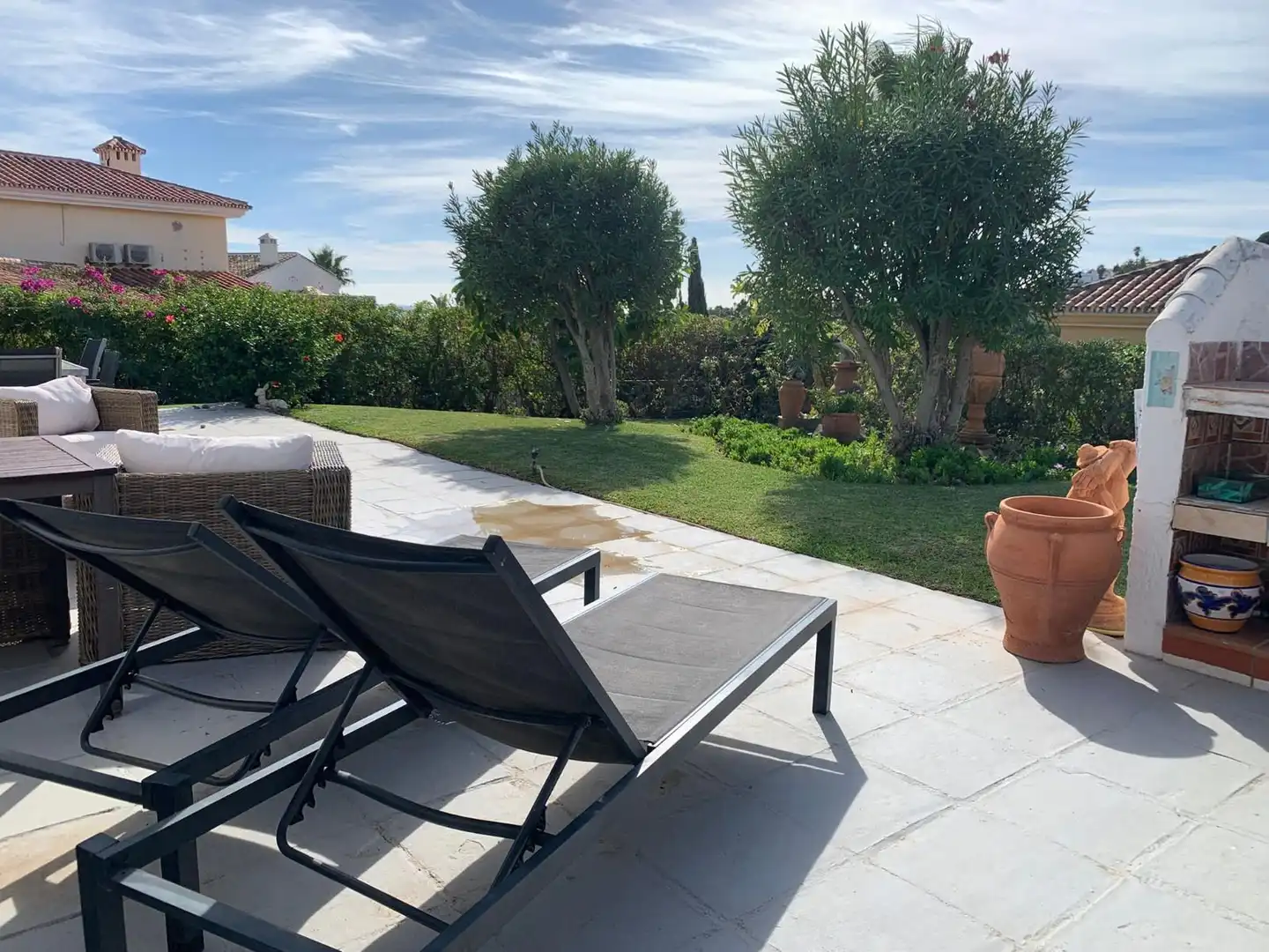 Terraza de Casa o chalet en venta en Mijas con Aire acondicionado, Jardín privado y Trastero