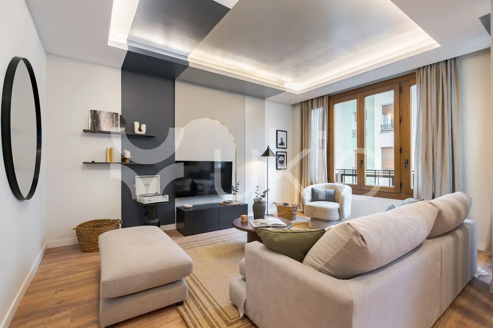 Wohnzimmer von Wohnungen zur Miete in Madrid mit Klimaanlage, Heizung und Terrasse