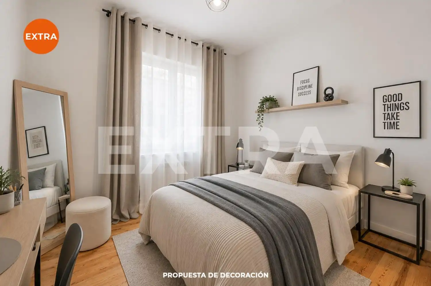 Bedroom of Flat for sale in Madrid  with Air Conditioner, Heating and Terrace