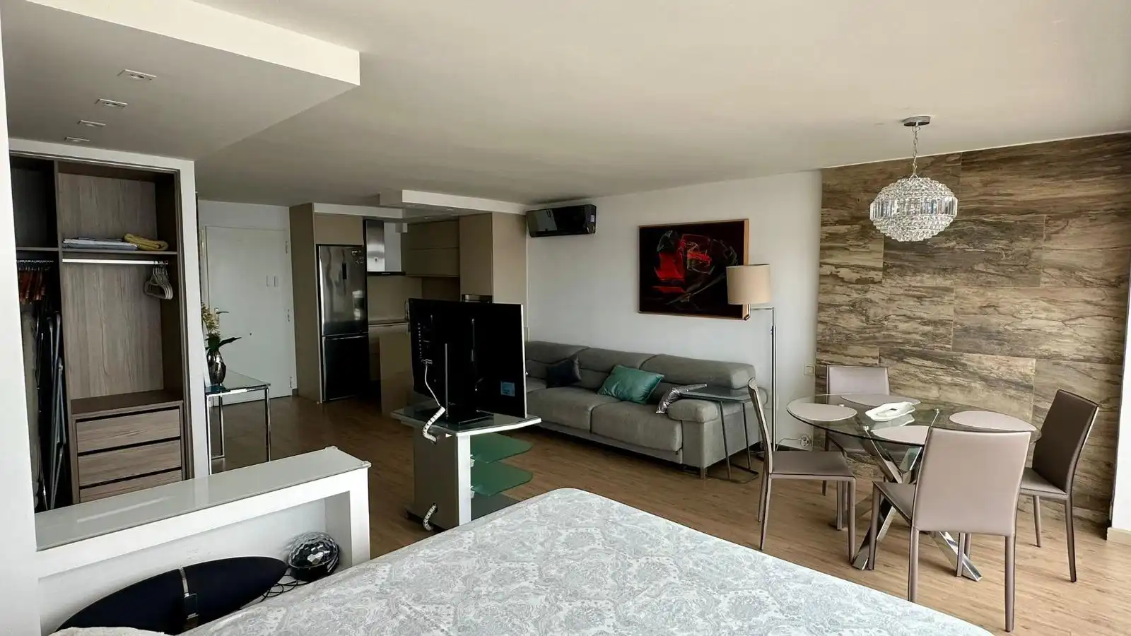 Living room of Lofts for sale in Benidorm  with Air Conditioner, Private garden and Furnished