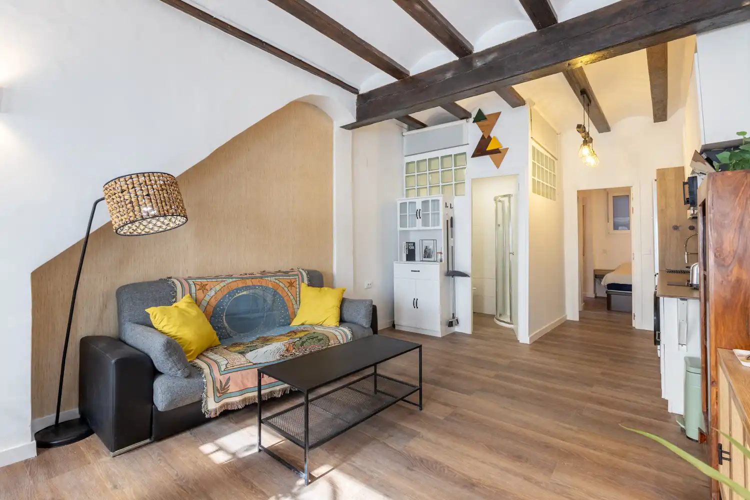 Wohnzimmer von Wohnung zur Miete in Valencia mit Klimaanlage, Heizung und Parkett