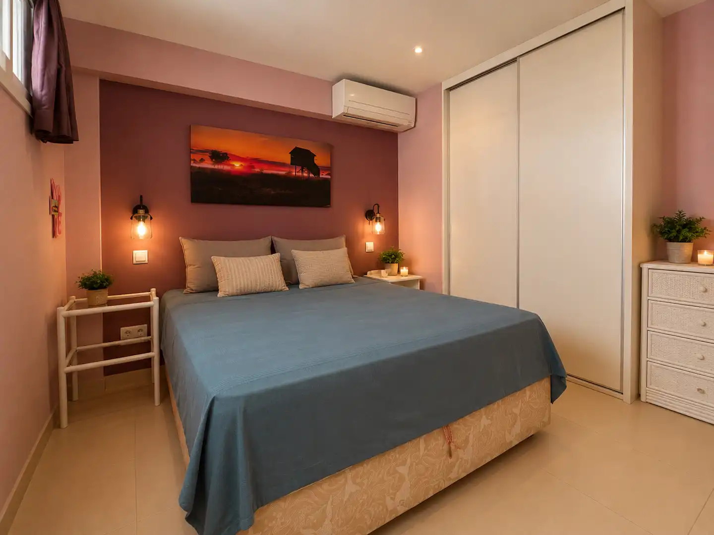 Schlafzimmer von Wohnungen zur Miete in Calvià mit Klimaanlage, Heizung und Privatgarten