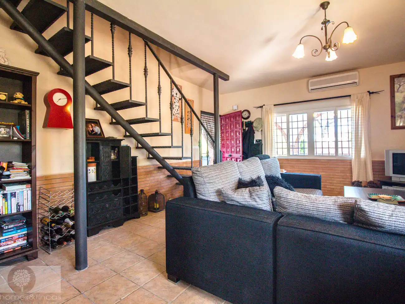 Sala de estar de Finca rústica en venta en Cartaya con Jardín privado, Piscina y Amueblado