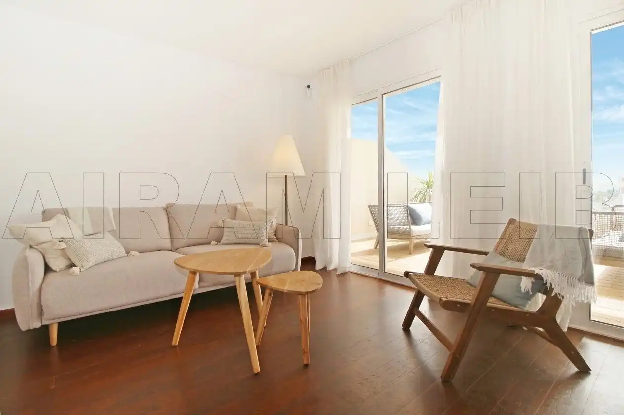 Sala de estar de Ático de alquiler en Alcúdia con Aire acondicionado, Terraza y Amueblado