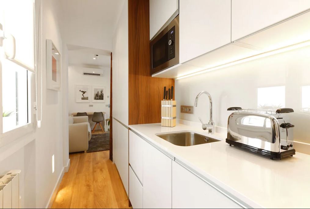 Kitchen of Flat to rent in  Toledo Capital  with Air Conditioner, Furnished and TV