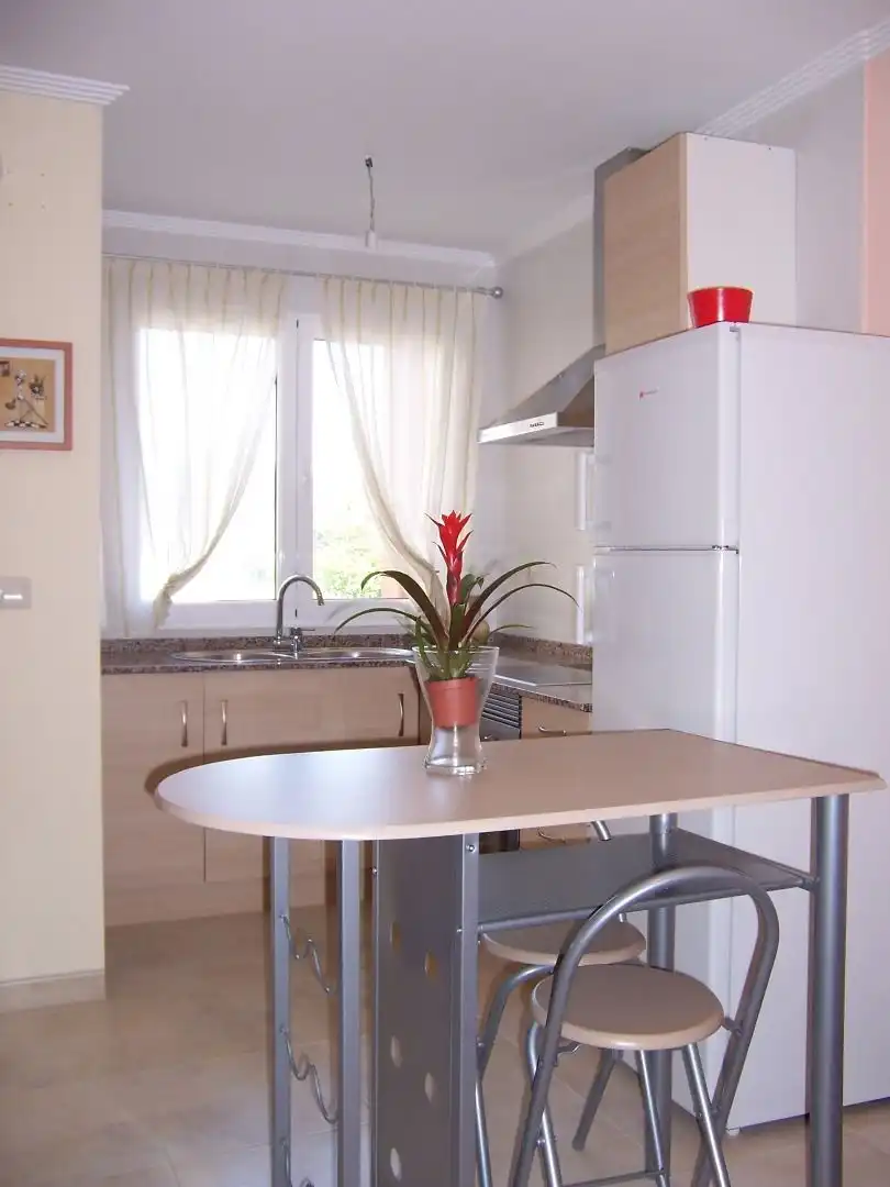 Cocina de Apartamento de alquiler en Cariño con Calefacción, Parquet y Terraza