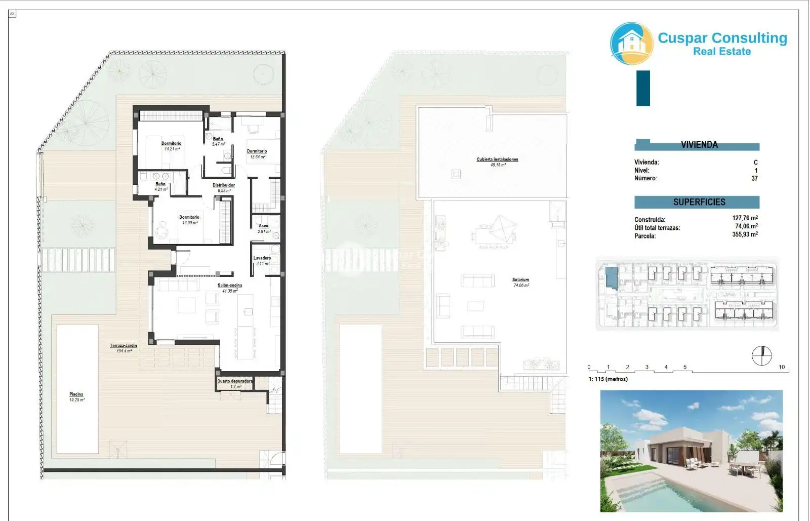 Villa mit Pool zum Verkauf in Centro, imagen 7