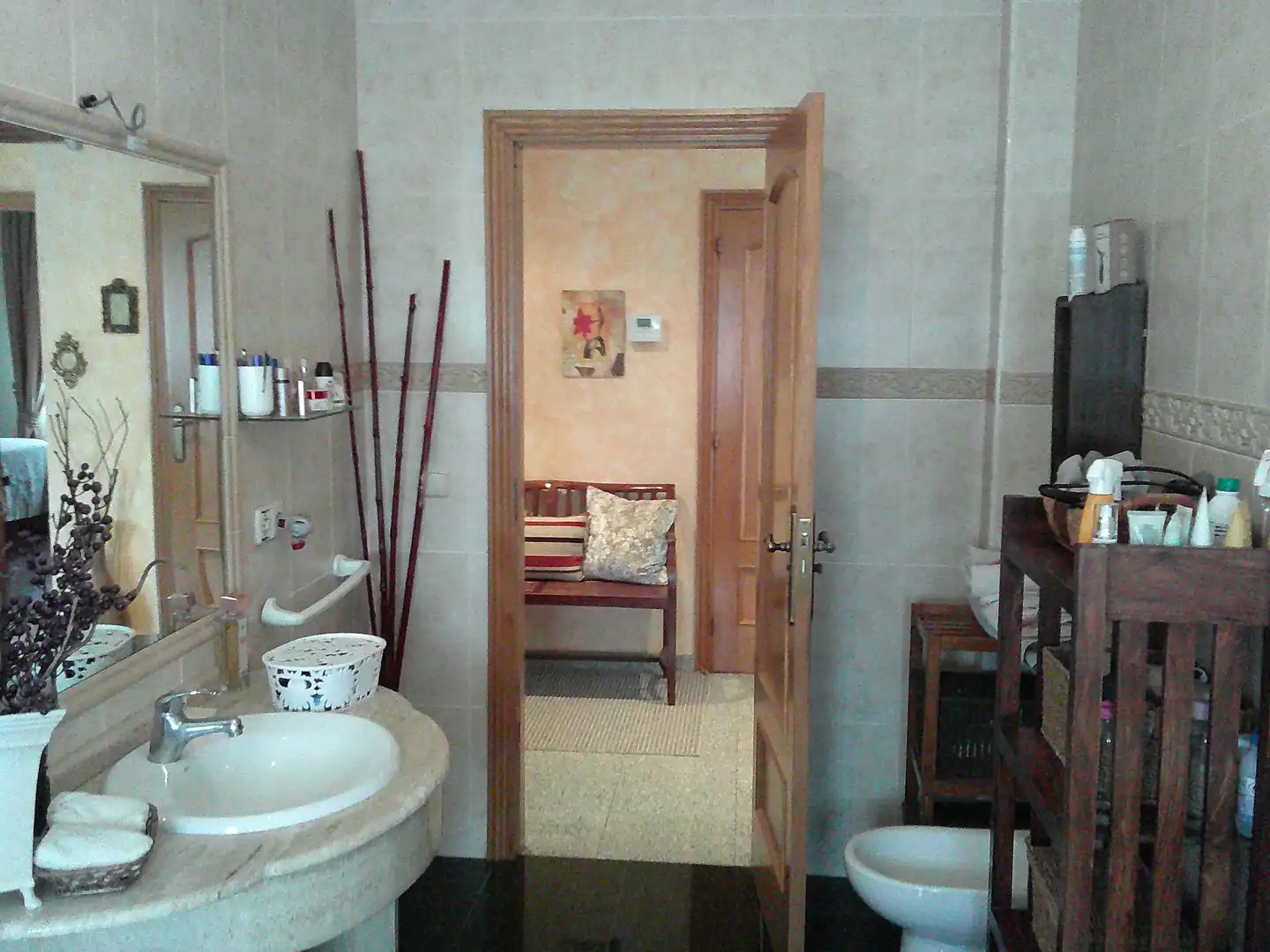 Bany de Casa o xalet en venda en Ribadumia amb Terrassa, Moblat i Balcó