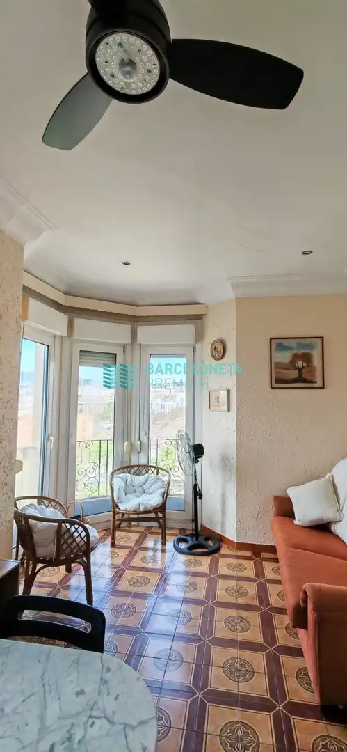 Schlafzimmer von Wohnung zur Miete in Barcelona mit Klimaanlage, Terrasse und Möbliert