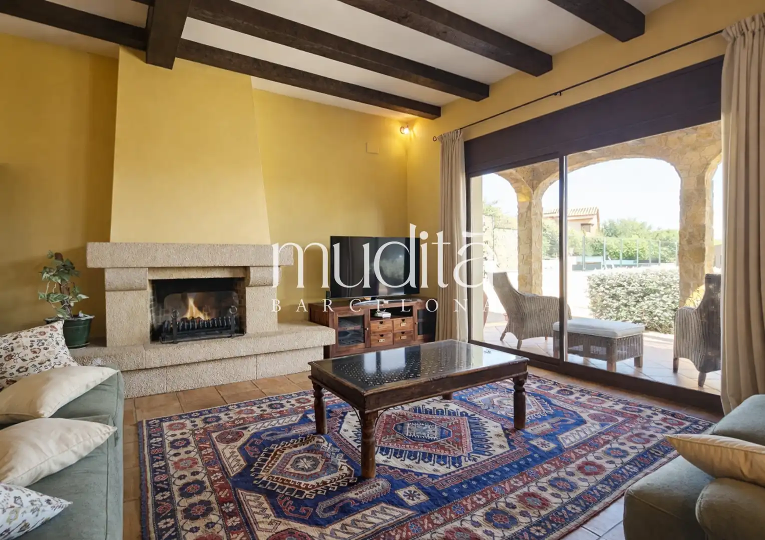 Living room of Houses for sale in Argentona  with Heating, Private garden and Terrace