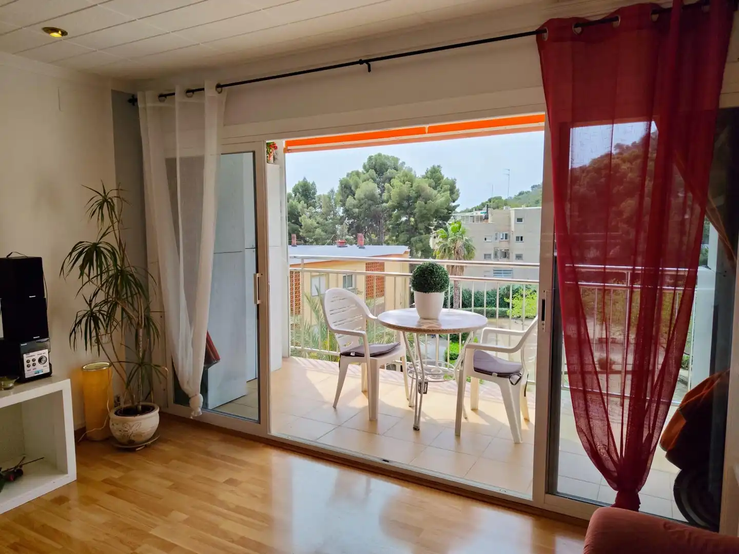 Balcony of Flat for sale in Castelldefels  with Heating, Private garden and Parquet flooring
