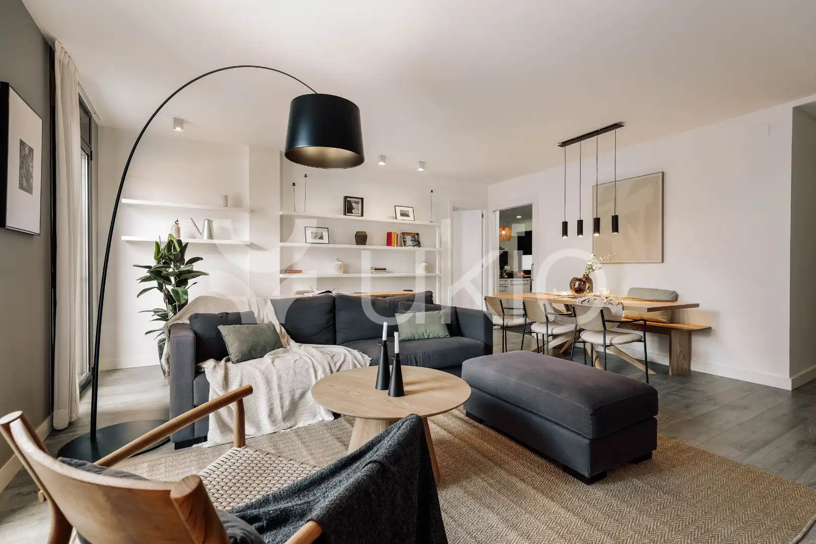 Sala d'estar de Apartament de lloguer en Barcelona amb Aire condicionat, Calefacció i Moblat