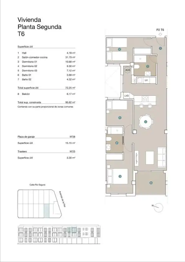 Piso en venta en Jacarilla con Terraza, Piscina y Piscina comunitaria
