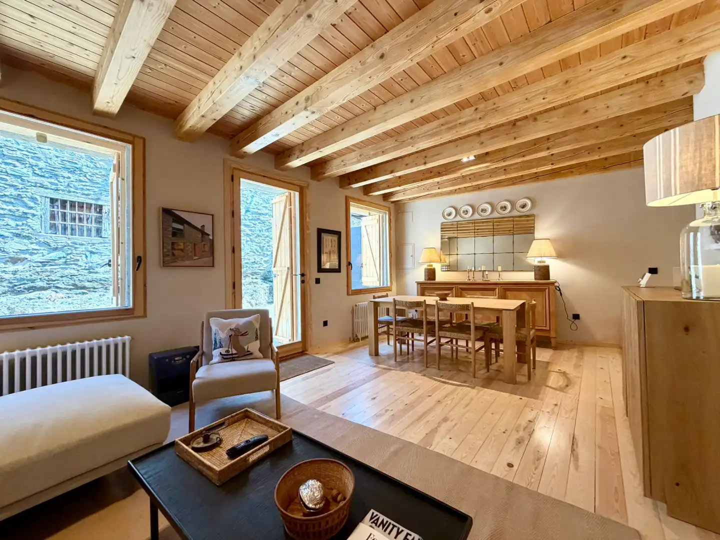 Sala d'estar de Casa adosada en venda en Es Bòrdes amb Parquet i Terrassa