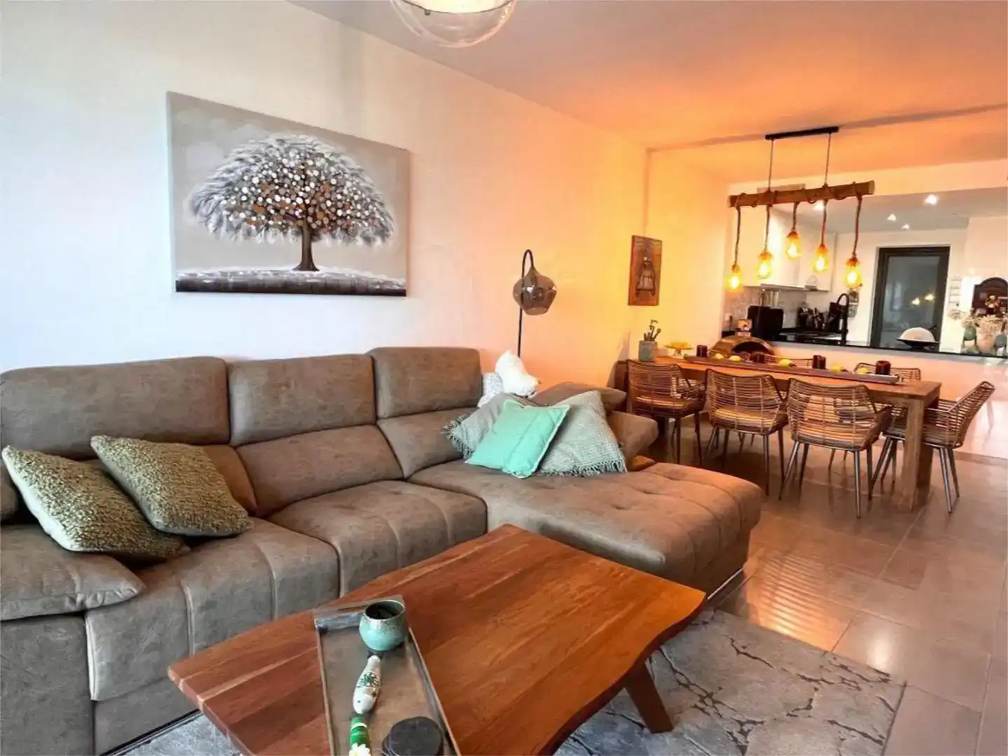 Sala de estar de Piso en venta en Capdepera con Aire acondicionado, Jardín privado y Trastero