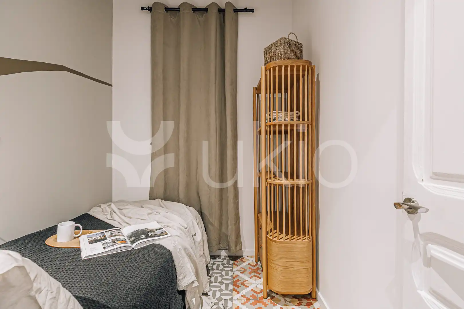 Schlafzimmer von Wohnungen zur Miete in Barcelona mit Klimaanlage, Heizung und Möbliert