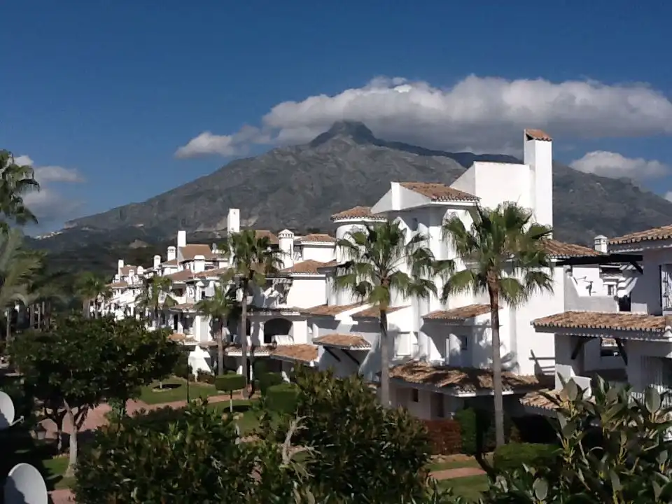 Exterior view of Attic for rent in Marbella  with Air Conditioner, Terrace and Furnished