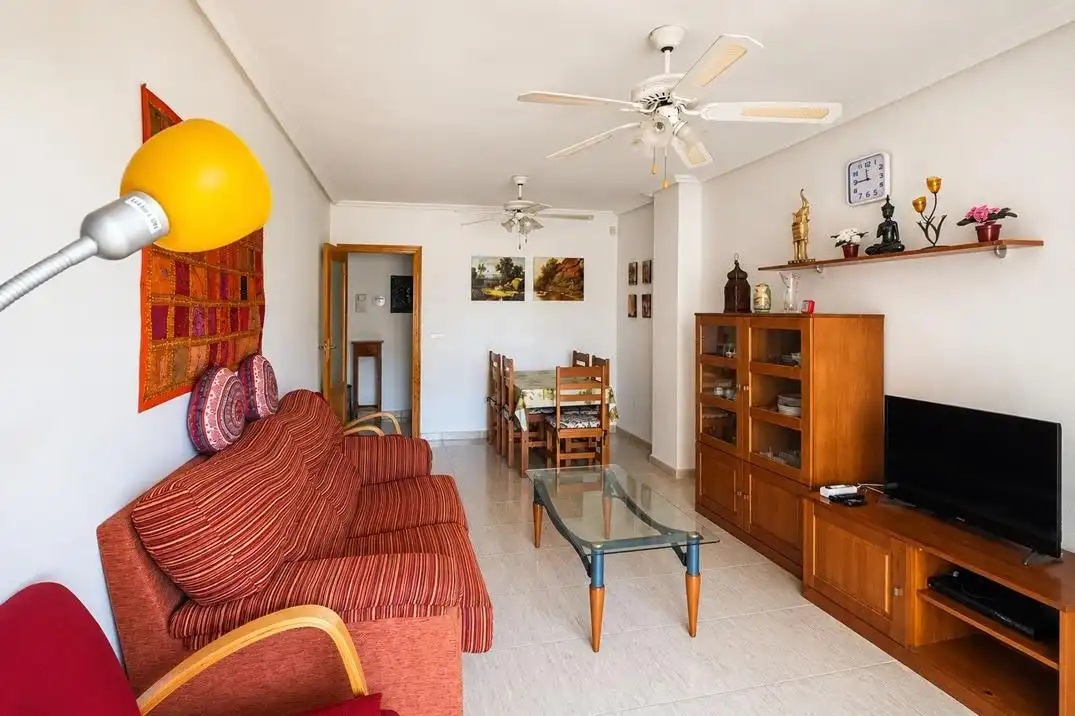 Living room of Flat for sale in Almoradí  with Air Conditioner, Terrace and Furnished