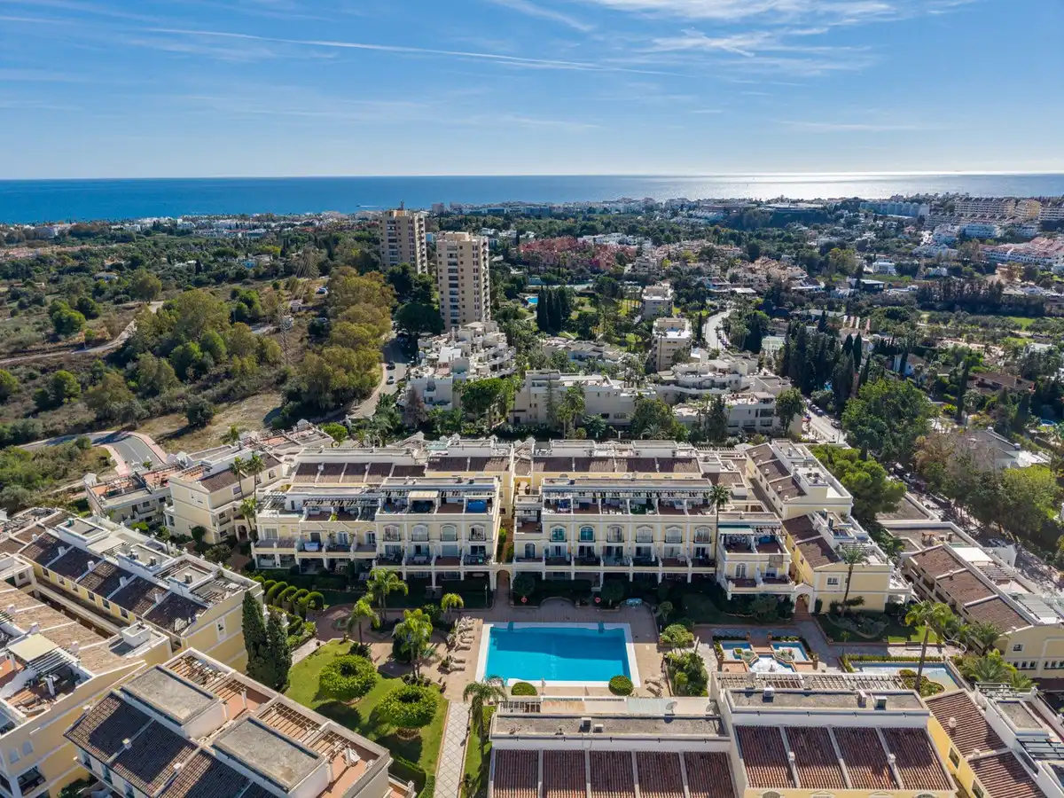 Exterior view of Detached homes for sale in Marbella  with Air Conditioner, Terrace and Community pool