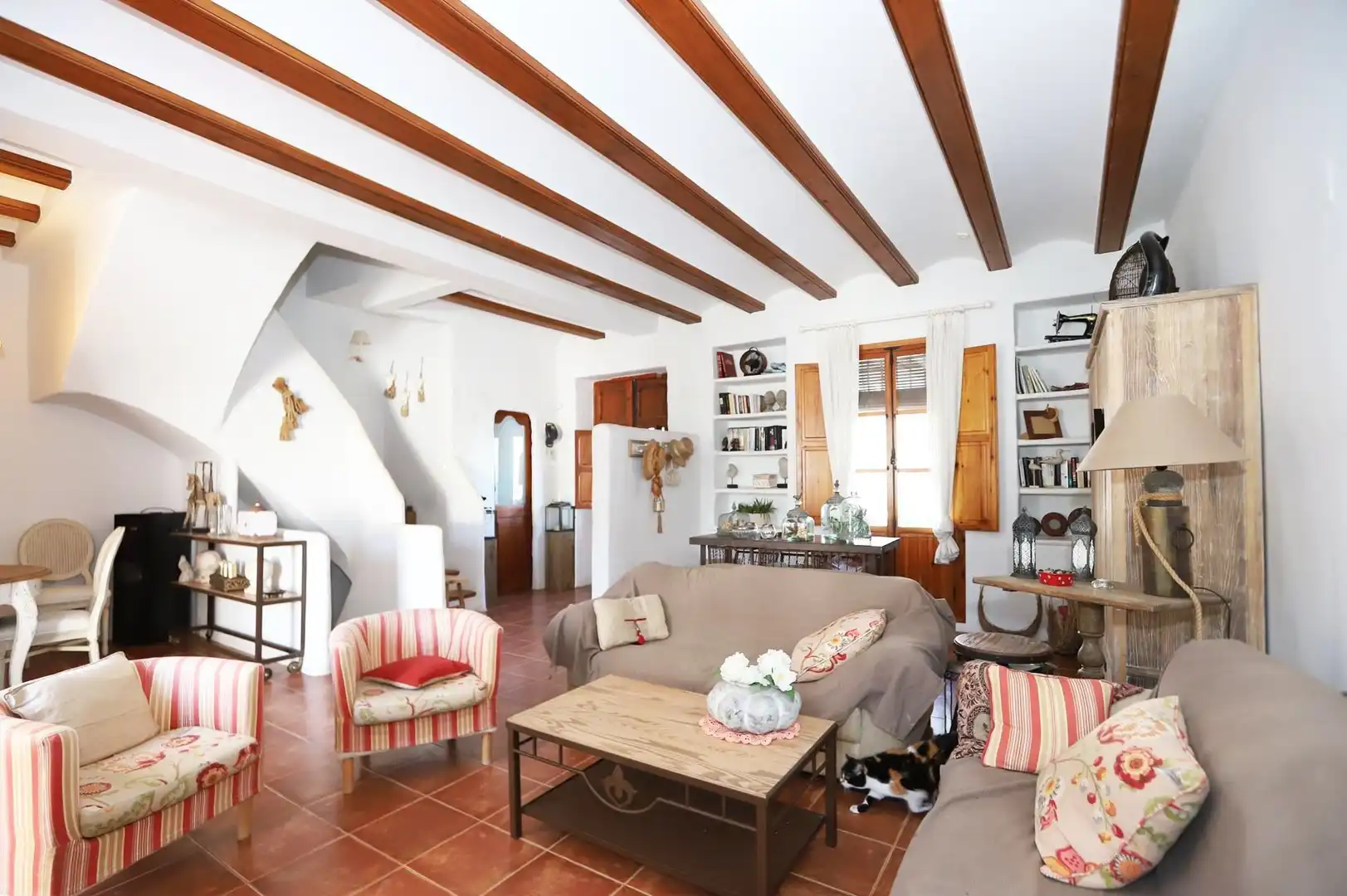Sala de estar de Casa adosada en venta en Dénia con Jardín privado y Piscina