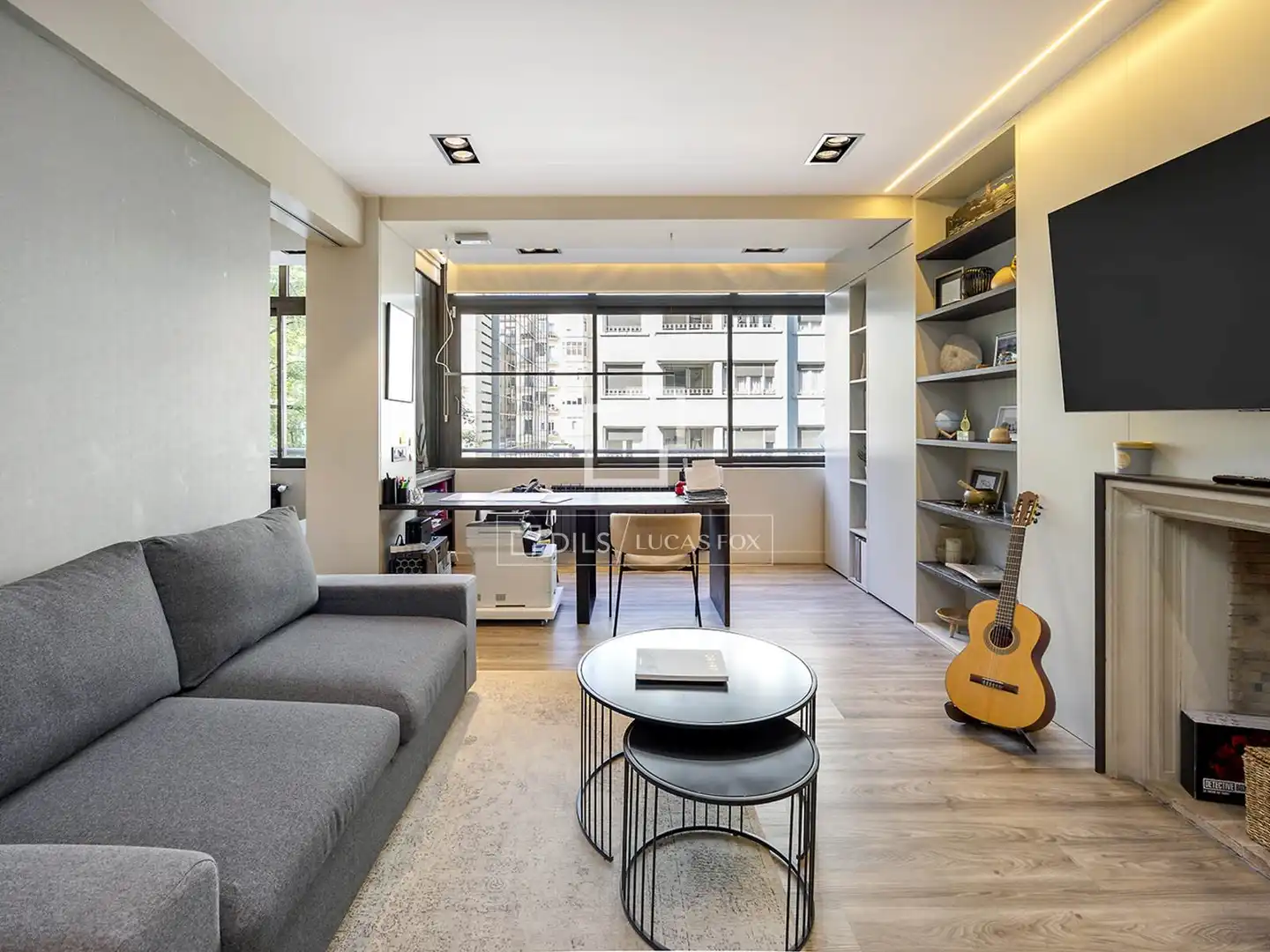 Sala d'estar de Pis en venda en Barcelona amb Aire condicionat, Calefacció i Terrassa