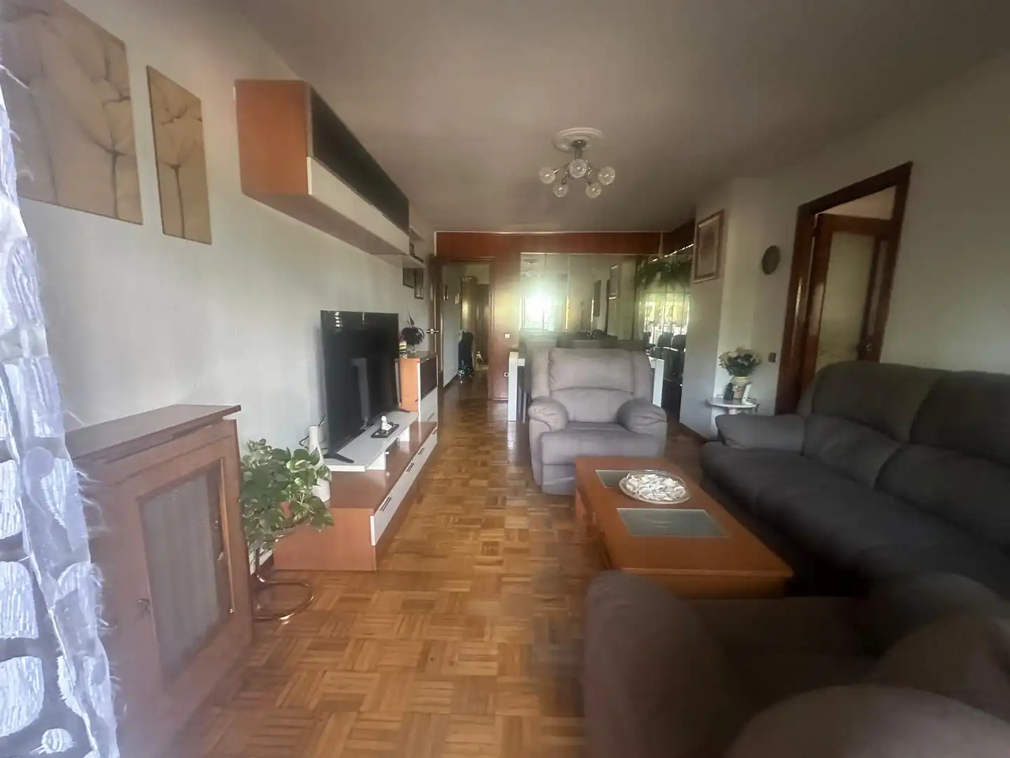 Living room of Flat for sale in Madrid  with Heating, Terrace and Furnished