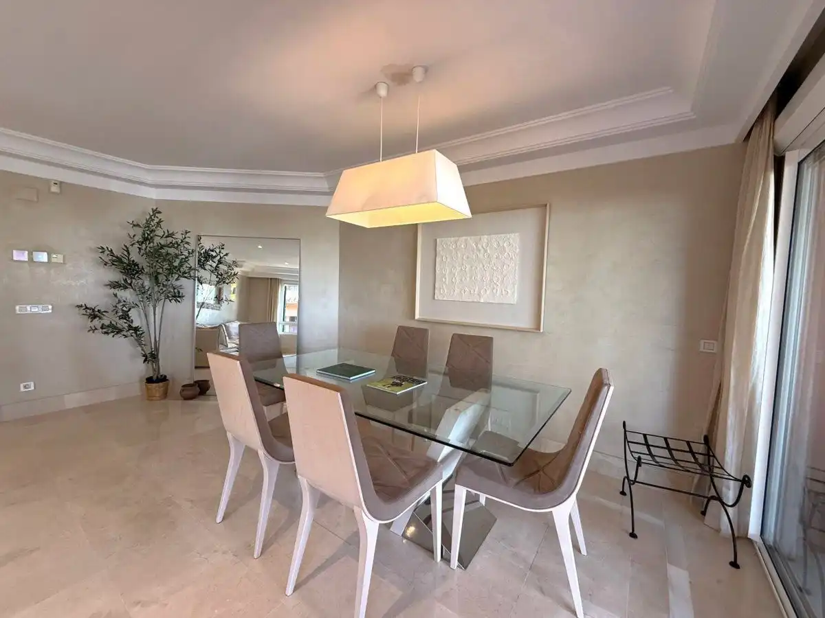 Dining room of Apartments for rent in Sotogrande  with Air Conditioner, Heating and Terrace