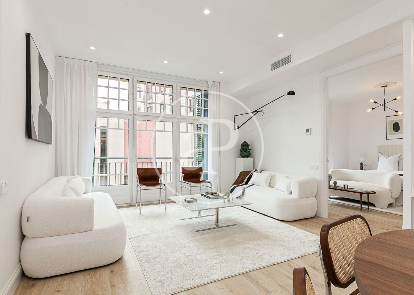 Sala d'estar de Pis en venda en  Barcelona Capital amb Aire condicionat, Calefacció i Moblat