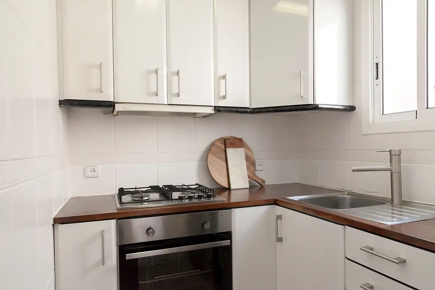 Küche von Wohnung zum Verkauf in Barcelona mit Klimaanlage, Terrasse und Möbliert