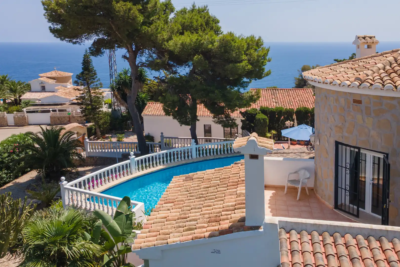 Vista exterior de Casa o chalet en venta en Jávea / Xàbia con Jardín privado, Terraza y Piscina