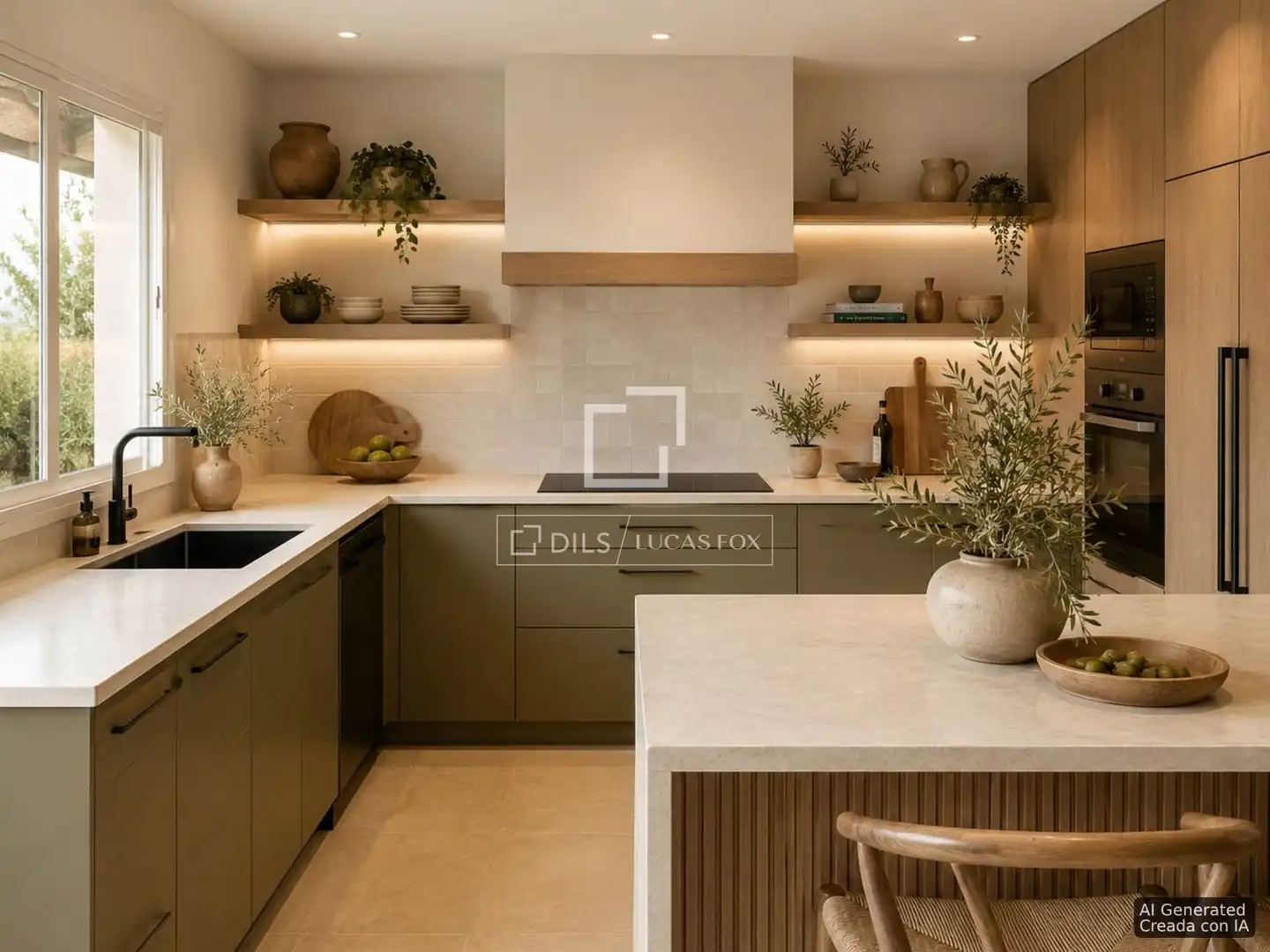 Cocina de Casa o chalet en venta en Sant Just Desvern con Aire acondicionado, Jardín privado y Terraza